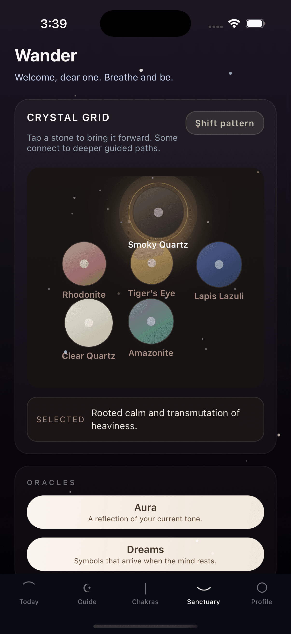 Sanctuary crystal grid experience